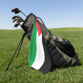 Serviette de golf avec drapeau de la Palestine (Vert)