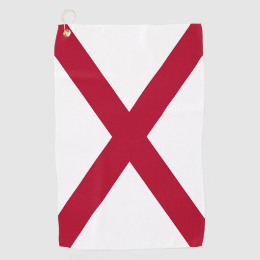Serviette de golf avec drapeau de l'Alabama, États (Devant)