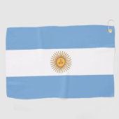 Serviette de golf avec drapeau de l'Argentine (Horizontal)