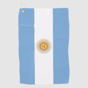 Serviette de golf avec drapeau de l'Argentine