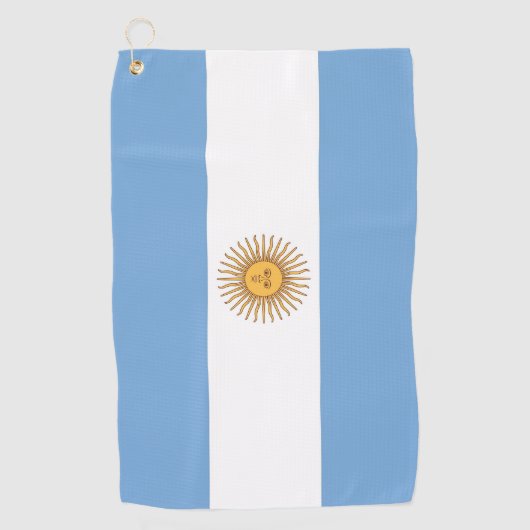 Serviette de golf avec drapeau de l'Argentine (Devant)