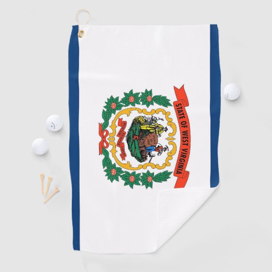 Serviette de golf avec drapeau de l'état de Virgin (En situation)