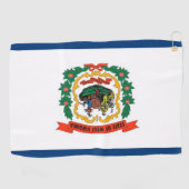 Serviette de golf avec drapeau de l'état de Virgin (Horizontal)