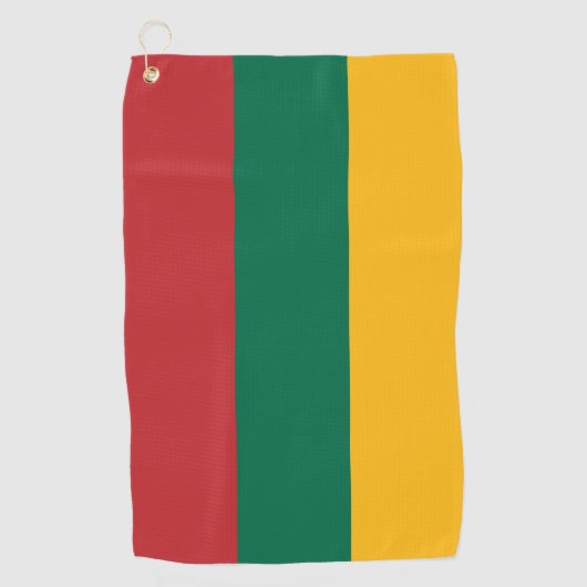 Serviette de golf avec drapeau de Lituanie (Devant)
