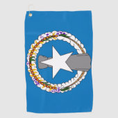 Serviette de golf avec drapeau de Mariana Nord (Devant)