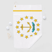Serviette de golf avec drapeau de Rhode Island, US (En situation)