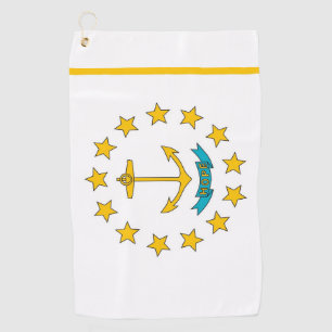 Serviette de golf avec drapeau de Rhode Island, US