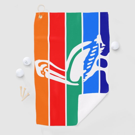 Serviette de golf avec drapeau de Saint-Pétersbour (En situation)