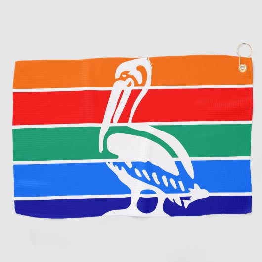 Serviette de golf avec drapeau de Saint-Pétersbour (Horizontal)