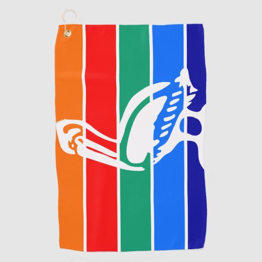 Serviette de golf avec drapeau de Saint-Pétersbour (Devant)