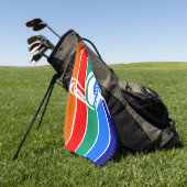 Serviette de golf avec drapeau de Saint-Pétersbour (Vert)