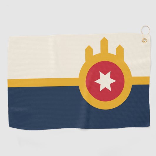 Serviette de golf avec drapeau de Tulsa, Oklahoma (Horizontal)