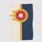 Serviette de golf avec drapeau de Tulsa, Oklahoma (Devant)