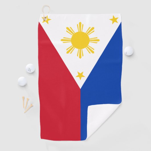 Serviette de golf avec drapeau des Philippines (En situation)