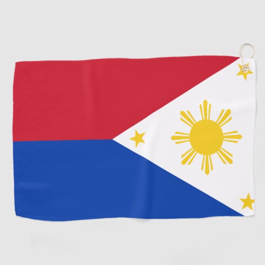 Serviette de golf avec drapeau des Philippines (Horizontal)