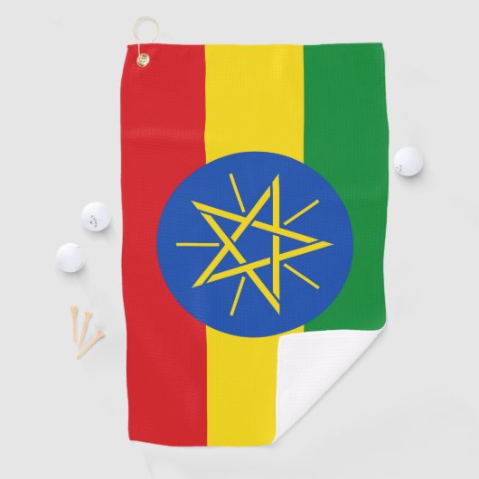 Serviette de golf avec drapeau d'Ethiopie (En situation)