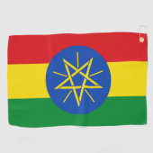 Serviette de golf avec drapeau d'Ethiopie (Horizontal)