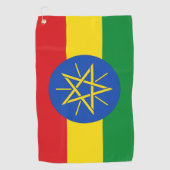 Serviette de golf avec drapeau d'Ethiopie (Devant)