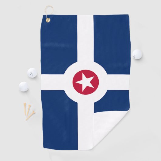 Serviette de golf avec drapeau d'Indianapolis City (En situation)