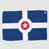 Serviette de golf avec drapeau d'Indianapolis City (Horizontal)