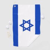 Serviette de golf avec drapeau d'Israël (En situation)