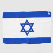 Serviette de golf avec drapeau d'Israël (Horizontal)