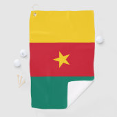 Serviette de golf avec drapeau du Cameroun (En situation)