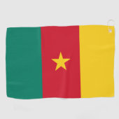 Serviette de golf avec drapeau du Cameroun (Horizontal)