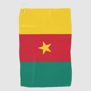 Serviette de golf avec drapeau du Cameroun
