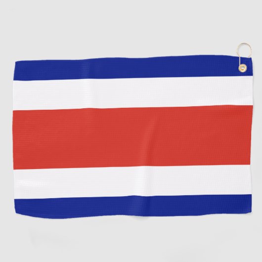Serviette de golf avec drapeau du Costa Rica (Horizontal)