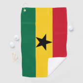Serviette de golf avec drapeau du Ghana (En situation)