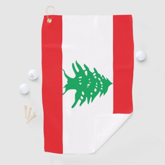 Serviette de golf avec drapeau du Liban (En situation)