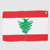 Serviette de golf avec drapeau du Liban (Horizontal)