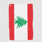 Serviette de golf avec drapeau du Liban (Devant)