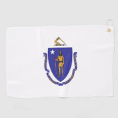 Serviette de golf avec drapeau du Massachusetts (Horizontal)