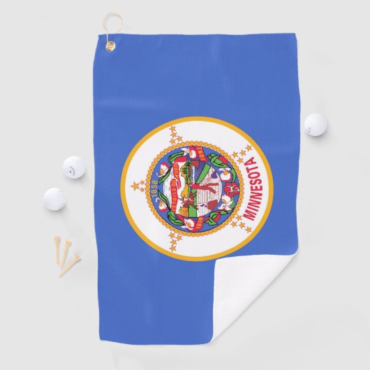 Serviette de golf avec drapeau du Minnesota (En situation)