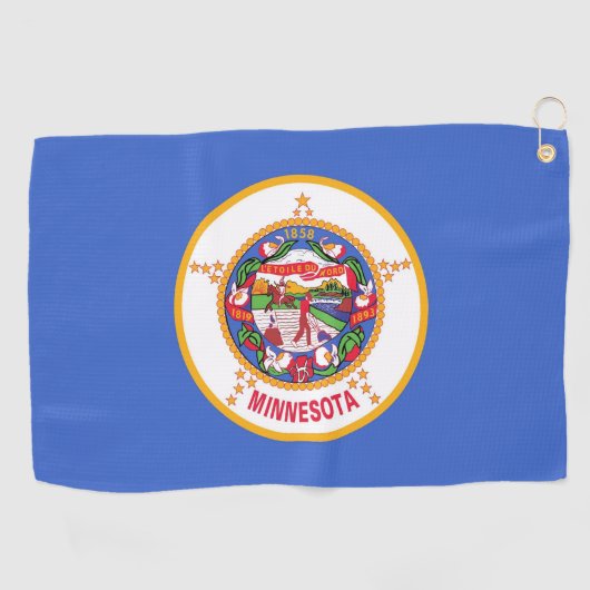 Serviette de golf avec drapeau du Minnesota (Horizontal)