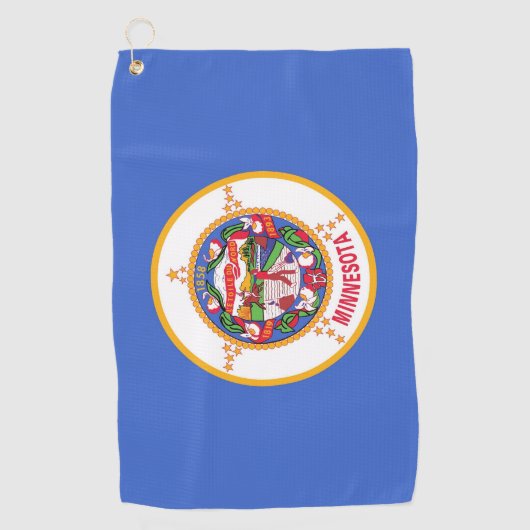 Serviette de golf avec drapeau du Minnesota (Devant)