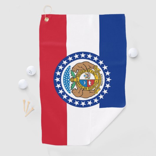 Serviette de golf avec drapeau du Missouri (En situation)