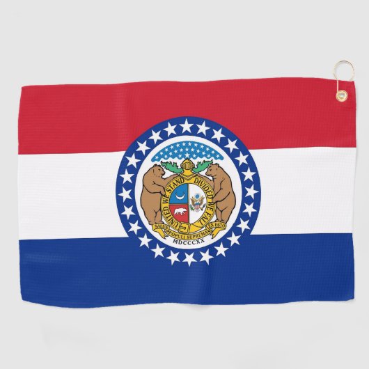 Serviette de golf avec drapeau du Missouri (Horizontal)