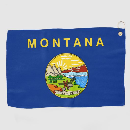 Serviette de golf avec drapeau du Montana (Horizontal)