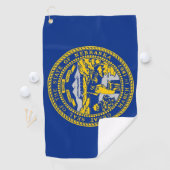 Serviette de golf avec drapeau du Nebraska (En situation)