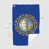 Serviette de golf avec drapeau du New Hampshire (En situation)