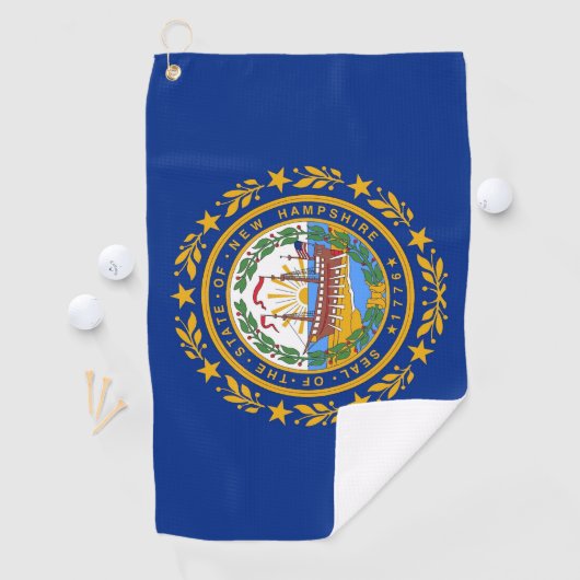 Serviette de golf avec drapeau du New Hampshire (En situation)