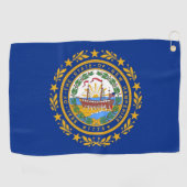 Serviette de golf avec drapeau du New Hampshire (Horizontal)