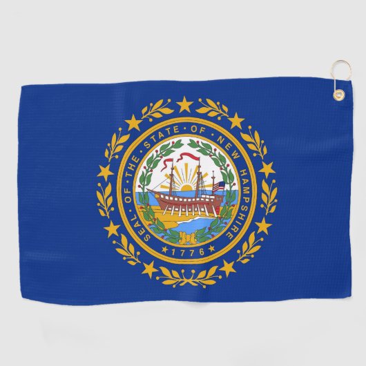 Serviette de golf avec drapeau du New Hampshire (Horizontal)