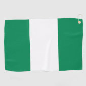 Serviette de golf avec drapeau du Nigeria (Horizontal)