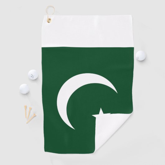 Serviette de golf avec drapeau du Pakistan (En situation)