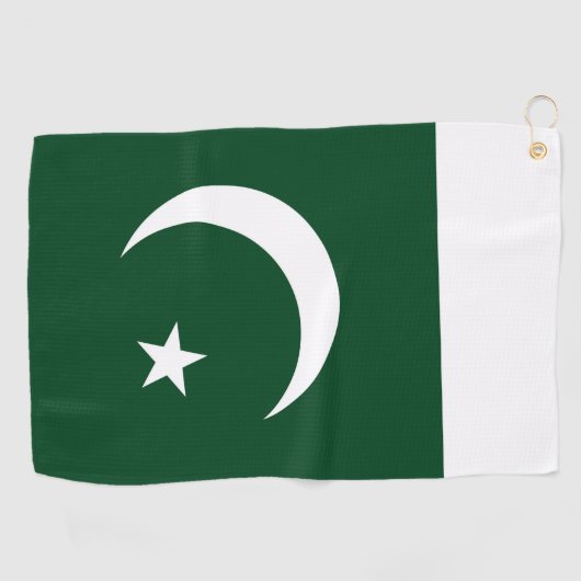 Serviette de golf avec drapeau du Pakistan (Horizontal)