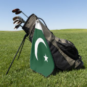 Serviette de golf avec drapeau du Pakistan (Vert)